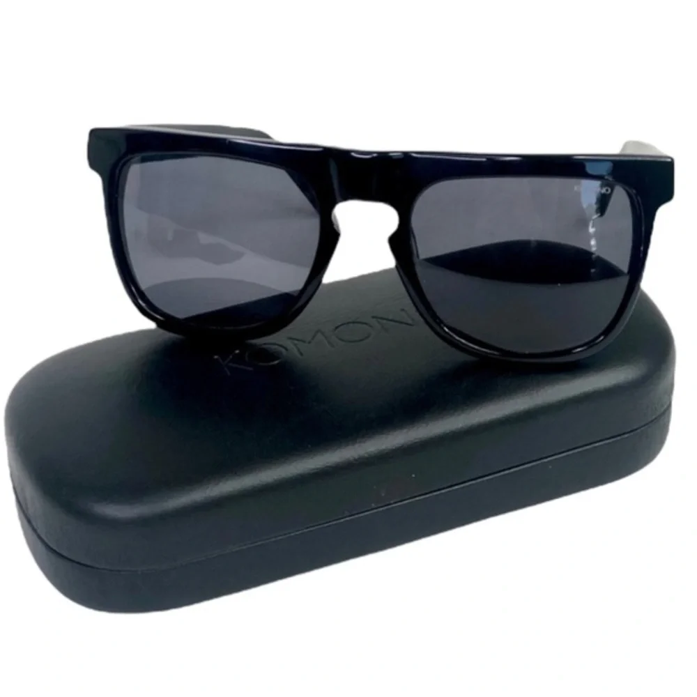 KOMONO Bennet Glossy Black Sunglasses NEW